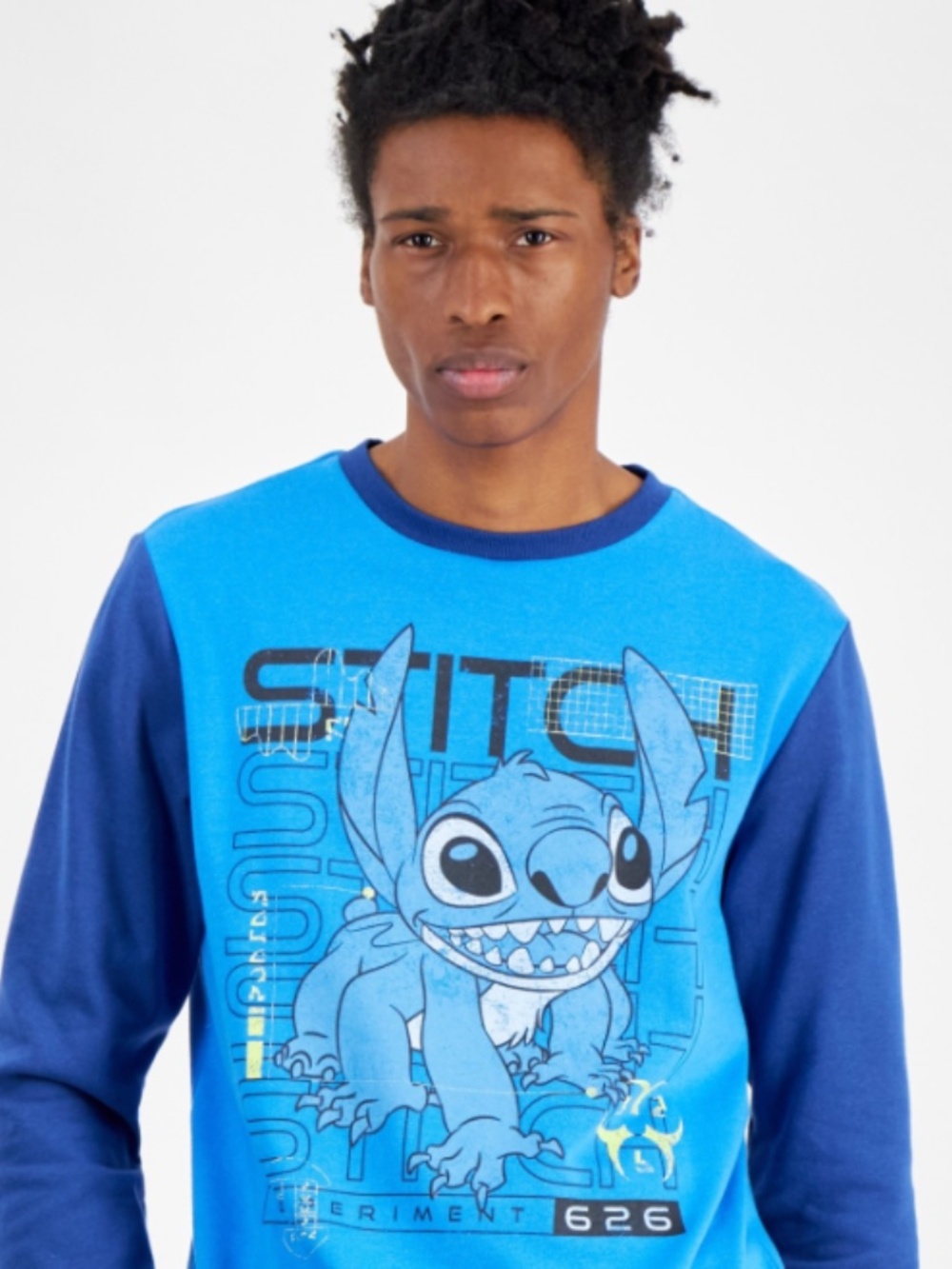 Hybrid Men's Lilo & Stitch Experiment Regular-Fit Printed Sweatshirt SIZE S NWT - Picture 2 of 3